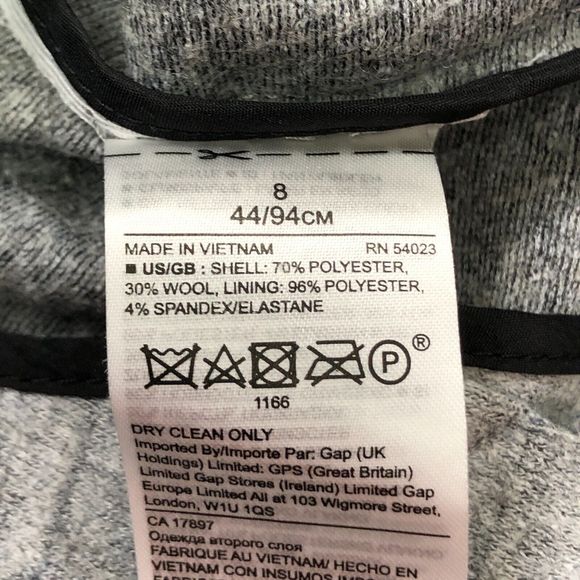 Banana Republic Women Long and Lean Knit Blazer Jacket Size 8 Gray M127 -12 - Picture 8 of 15